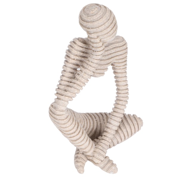 Resin Thinker Skulptur Abstrakt staty Samlarfigur Hallow Hemmakontoret Desktop Decor