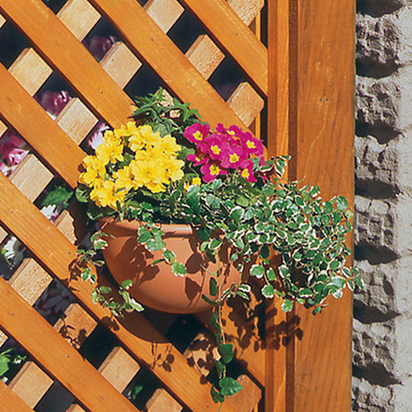 Väggmonterad halvrunda planteringskärl Harts Blomkruka Balkong Väggkruka