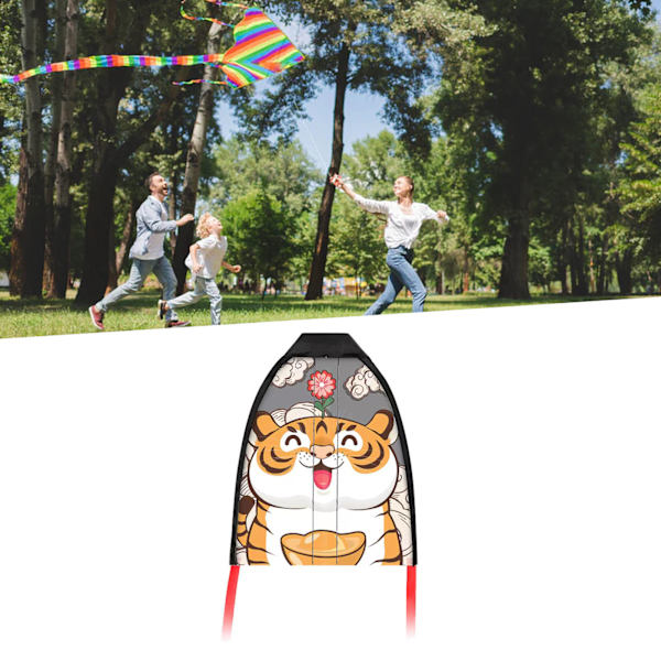 Barnekite med tommelutløser, liten, morsom, utendørs sportsleker, bursdagsgaver, tiger