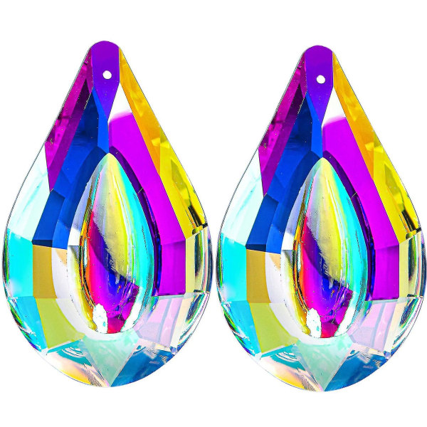 Regnbuependel krystal i dråbeform Prismer Gardinbelysningspendel Bryllupskrystalpendel