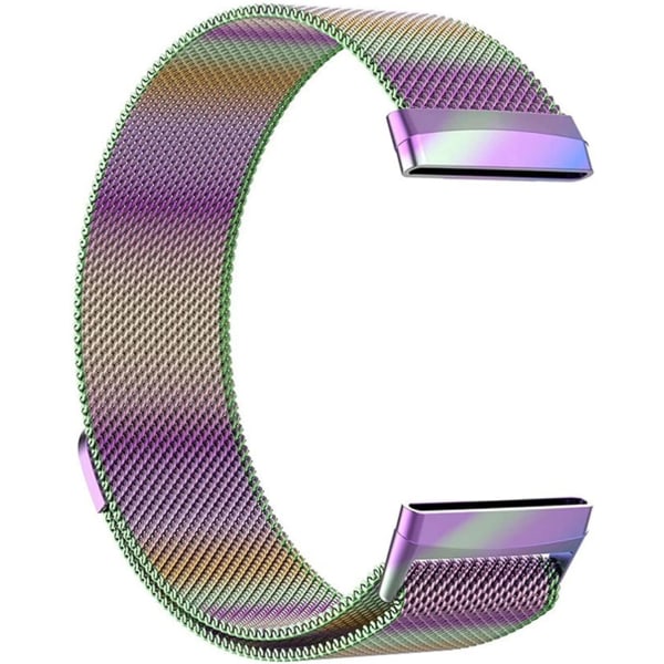 Utskifting av magnetisk klokkerem kompatibel med Fitbit Versa 3 rustfritt stål klokkerem i metallnett