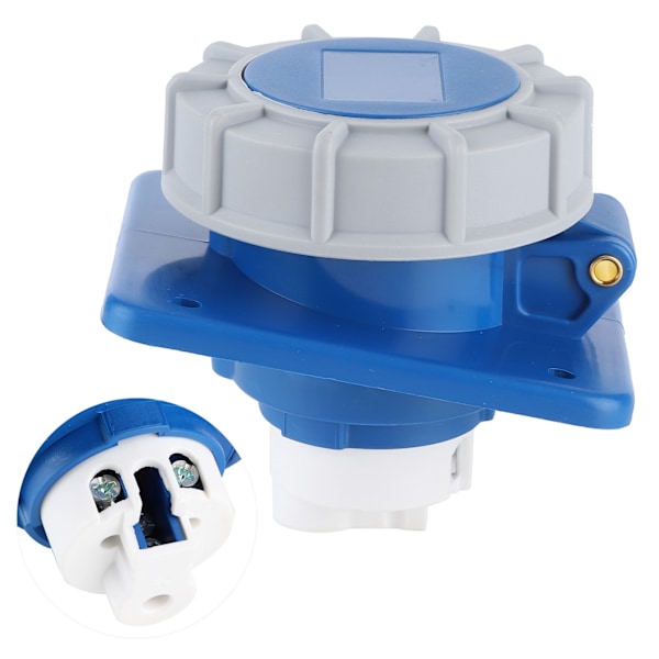 Boat Shore Power Socket med packning IP67 Vattentät 16A 220‑250V För Yacht RV Husbil husvagn