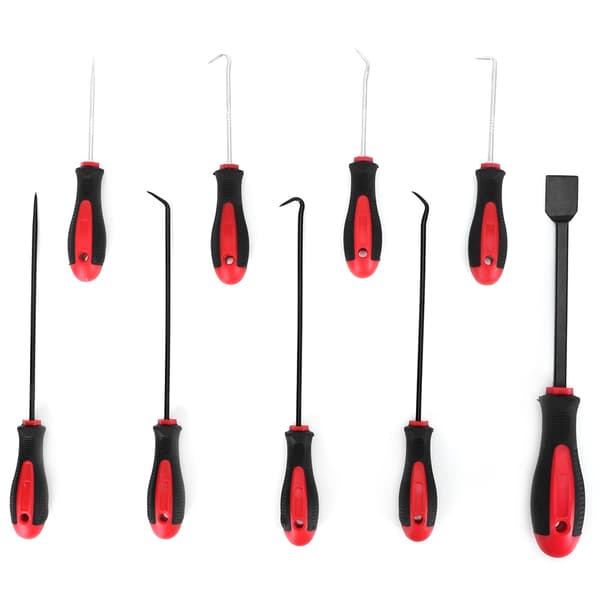 9st/Set Precision Pick Hook Set O Ring Seal Packning Puller Remover Verktyg Bil Auto