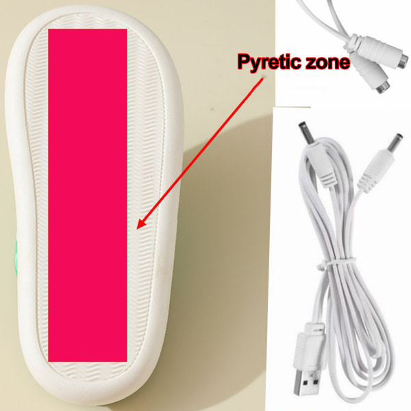 Konstant temperatur 50 grader USB-opvarmede hjemmesko