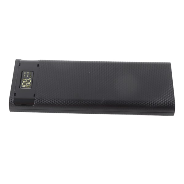 Snabb Laddning Version 8x18650 Power Bank Fodral USB DIY Kit Skal Batterihållare Laddningsbox Svart
