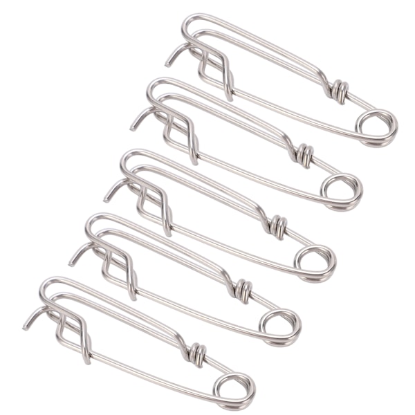 5 ST Langline Clips Snap Swivel Havfiskeri Forbindelser Lukket Øje Hængende Spænde Quick Pin Tool 1.8cmx60MM