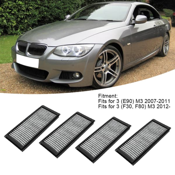 【NX】4 luftfiltre aktivt karbon 64319159606 Passer E90 E92 E93 2008-2013