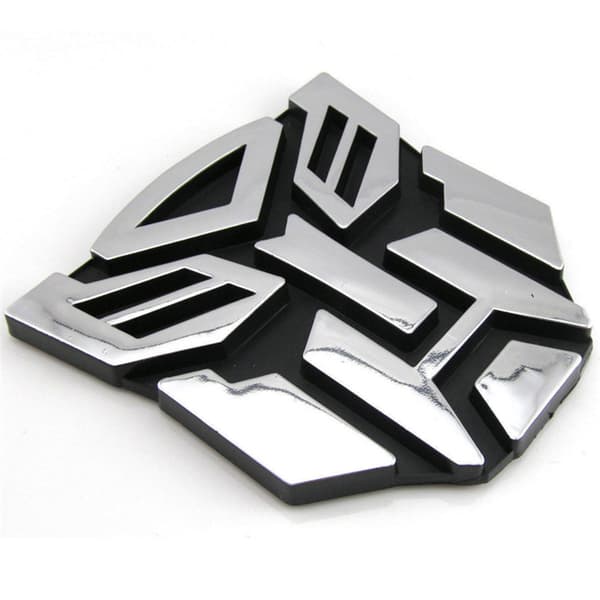 3D Logo Protector Autobot Transformers Tunnus Merkki Grafiikka De Hopea[NX] Silver 8.5×8.5×0.5CM