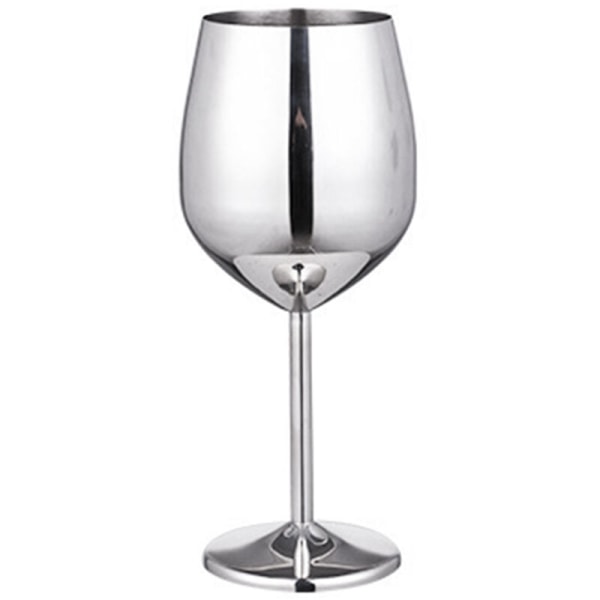 500 ml / 17 ounce rödvinsglas i rostfritt stål yttre vinbehållare All Purpose Premium Champagne Coupe, rött eller vitt vinglas, modell: Silver