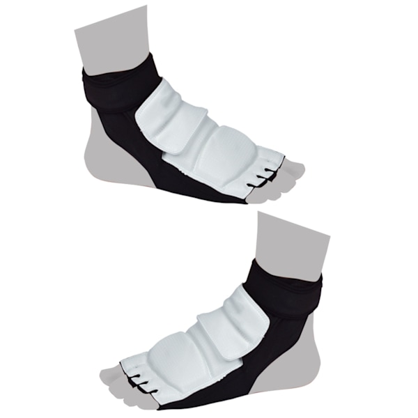 1 par Taekwondo Fotskydd Andas Bekväm Halkbeständig Karateboxning Sparring Fotskydd för träning Svartvit färgblockering XL 38-39
