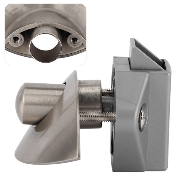 Lådknapplås Skåpdörr Trycklåsning för Marine Boad RV 12‑25mm Träskåpsdörr Borstad Silver