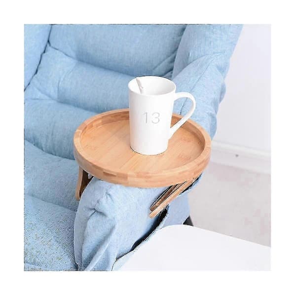 Soffbricka Bord Soffa Armstöd Klämbart Bricka Trä Soffbricka Praktisk TV-bricka För Fjärrkontroll Coffee-Good