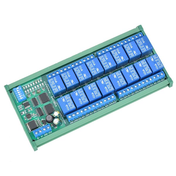 12V 6-kanals RS485-relä PLC elektrisk expansionsmodul för RTU-protokollfjärrkontroll R4D3B16-R med DIN-skena låda