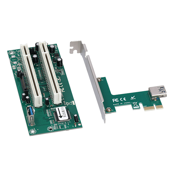 ST46 Mini PCIE X1 - Dual PCI Riser -kortti Laajennuskorttien Muunnin USB 3.0 -porttikaapelilla