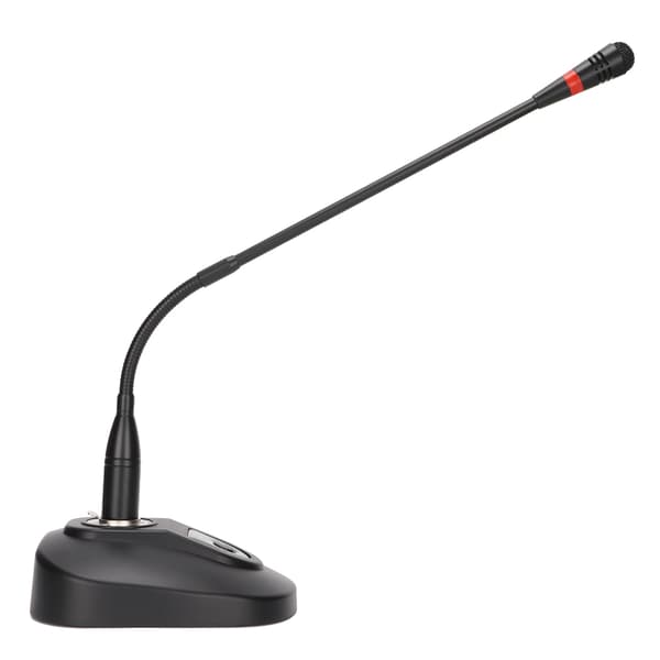 Gooseneck kablet mikrofon justerbar skrivebordsmikrofon med XLR til 6,35 mm kabel til konferenceudsendelse 100‑240VEU stik