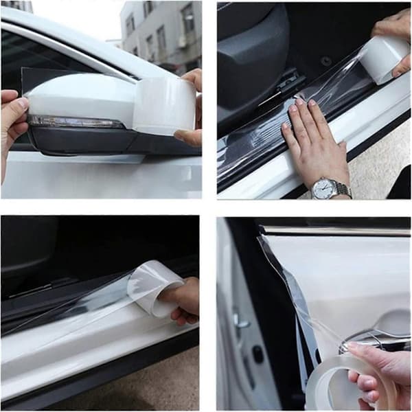 Bumper Protector, Door Sill Protector Compatible with Car, Rim Protector - 10M Clear Rubber Strip Compatible with Car (5cm*10M)