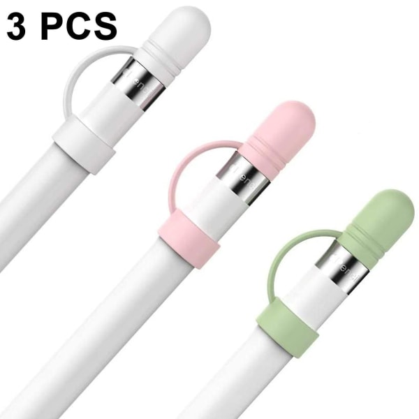 Passer for Apple Pencil Apple Capacitor Pen Beskyttelsesveske Ipad Penneveske Anti-dråpe silikon Stylus Pen Cap Combination 2