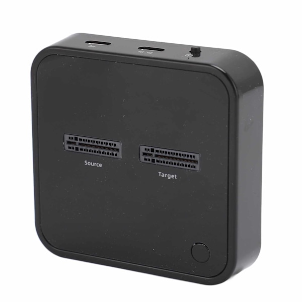 M.2 NVMe Duplikator Dobbel Bay 10 Gbps Offline Klon USB C M.2 NVMe SSD-dokkestasjon for NVMe PCIe 2242 2260 100‑240V EU-kontakt