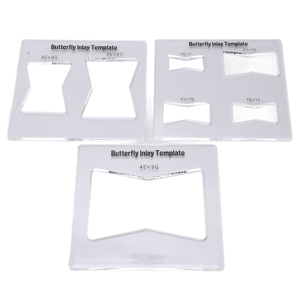 3 stk Butterfly Inlay Mall Router Dekorative maler for trebearbeiding Deler Tilbehør