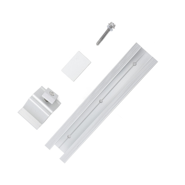 4-Set Solcellepanel Monterings Skinne Z-Brakettsett Aluminium Legering Tak Solcellepanel Monteringsbrakett Systemsett HZ0101