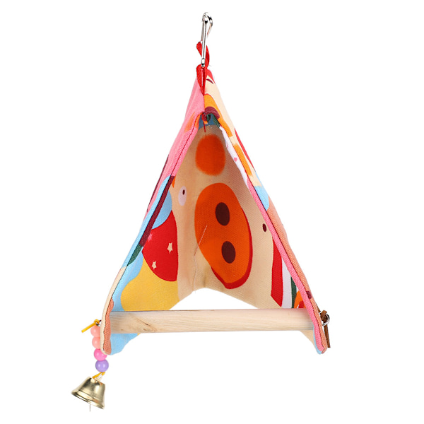 Parrot Swing Nest Open Nest Parrot Platform Dubbel Canvas Triangel Träskydd för fågelSmall storlek