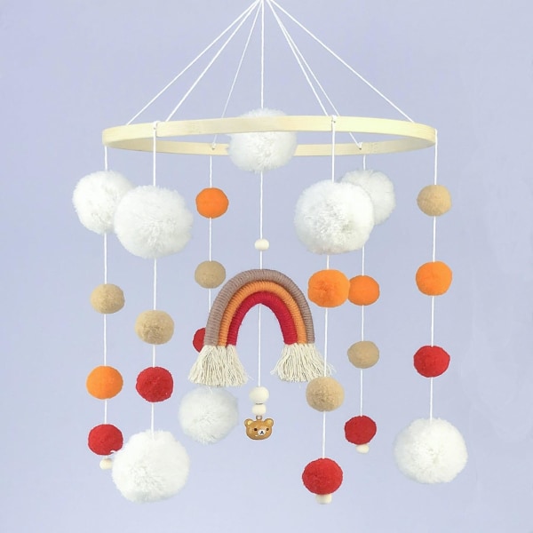 Regnbåge handvävda vindspel skallra leksak fotorekvisita baby barnrum hänge prydnad Blue orange