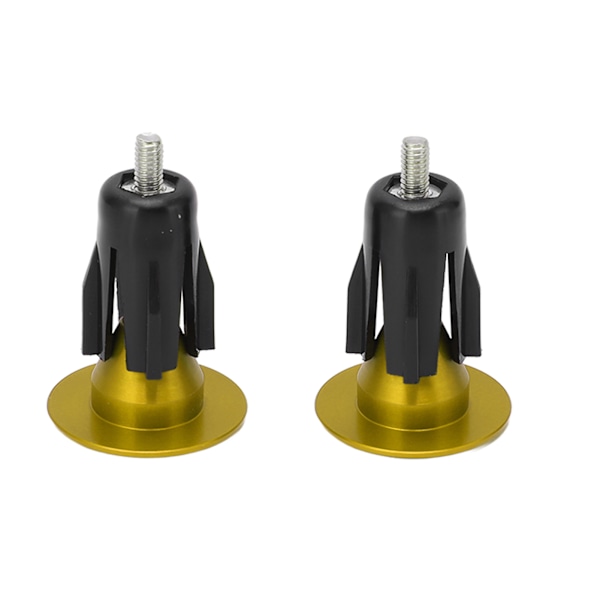 2 stk Sykkelstyrepropper i Aluminium Legering Slitesterk Universal Terrengsykkelgrep End Plugs Gull