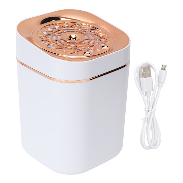 Luftfugter 3L Dobbelt Spray 360 Graders Befugtning USB Opladning Skrivebordsluftfugter med Farverig Ambient Belysning Guld