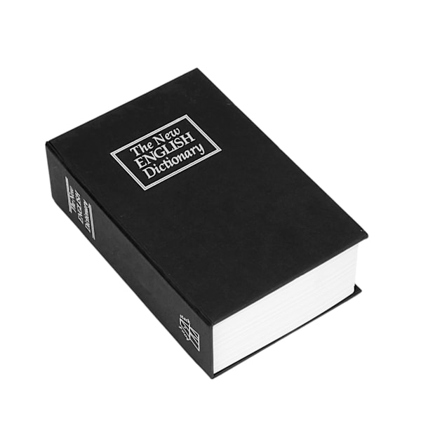 Säkerhetsbox Simuleringsbok Form Dekorativ Förvaring Pengafodral för Sovrum Vardagsrum OfficeBlack