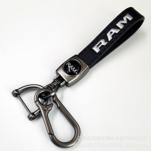 Bilnyckelring, bilemblem, metallnyckelring ram ram Gun colored hardware