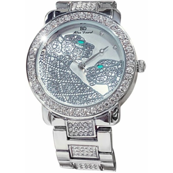Dammode Watch Armband Case Analog Watch Sparkling Diamond Quartz Watch, Modell: Silver