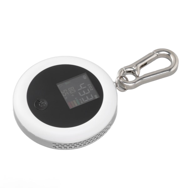 Infraröd mini CO2-detektor 3-i-1 bärbar LCD-temperaturluftfuktighetsanalysator för hemresor inomhus Vit