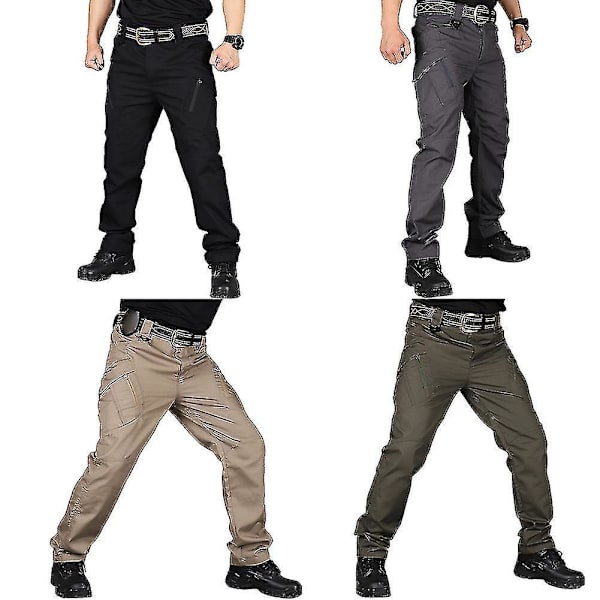 Sotilaallinen Taktiset Vedenpitävät Työhousut Miehille XL Khaki