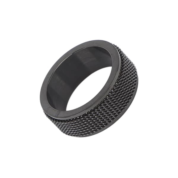 【NX】8MM Herre Spinner Ring Støjfri Titanium Stål Cool Angstring til Angst Stresslindring Sort Nr. 10 62.4mm / 2.5in