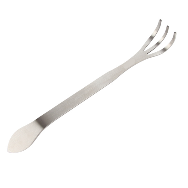 24 cm rustfritt stål 3-tann Hage Rake Hagebruk Kultivator Jordbruksverktøy
