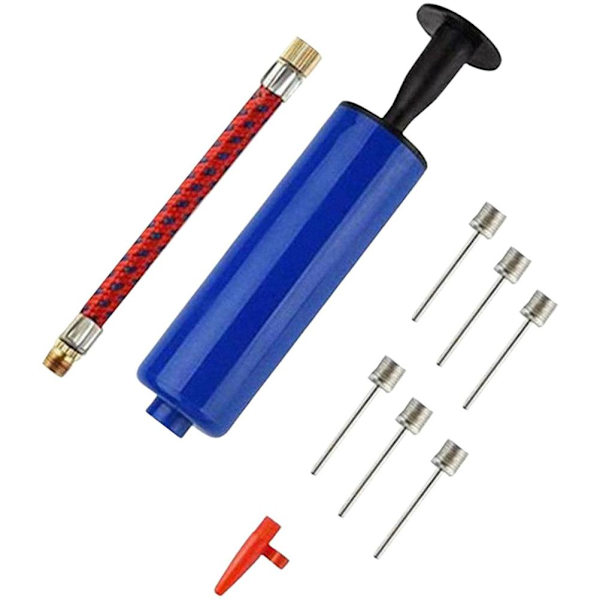 10 st/set Uppblåsningsbollpump med 7 st nålar och 1 st ventiladapter 1 st luftslang för sport fotboll Basket volleyboll Rugby