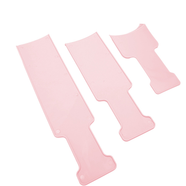 3 st Highlighting Board Frisör Frisörsalong Hårfärgning Sektionering Paddle Set Frisörverktyg för färgning rosa