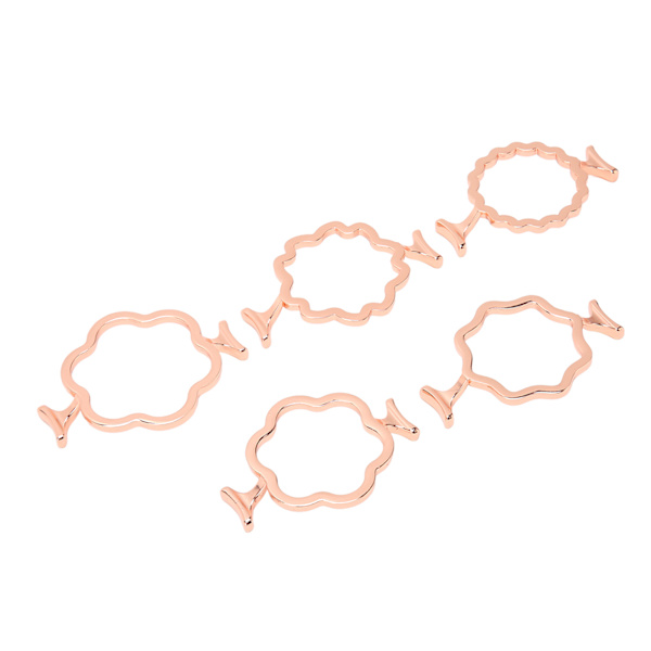 5 stk voksforseglingsstempler roségull sinklegering Tidsbesparende Enkel bruk voksforseglingringer for 0,98 tommer 1,18 tommer stempel