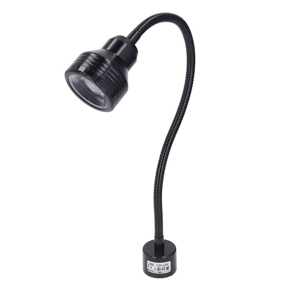 Magnetisk arbetslampa 9W LED flexibel strålningsfri svanhalsarbetslampa i aluminium för industrisvarv US-kontakt 110‑220V