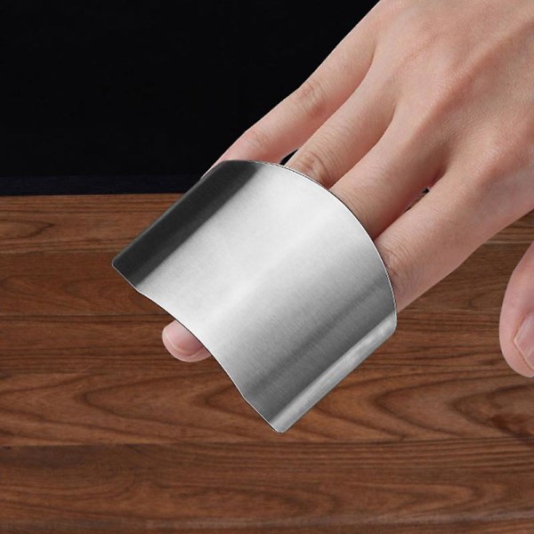Fingerbeskyttelse i rustfritt stål 5/10 stk kjøkkenfingerbeskytter for terninger og skjæring av kjøkkenutstyr Two Fingers 2pcs