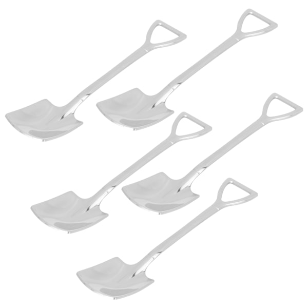 5 stk Dessert Kaffe Skeer 304 Rustfrit Stål Glas Dessert Kage Skeer Sæt Shovel Ske