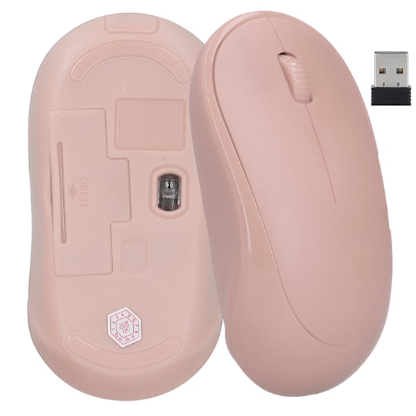 Y6 2.4GHz Trådløs Mus Business Energibesparende Ultratynd Fotoelektrisk Mus til Computer (Pink)