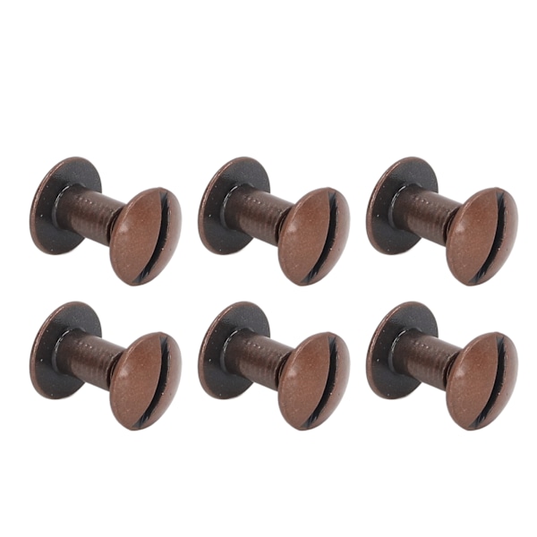 200 set Bokbindningsskruv Enhetlig beläggning Böjda ytor Mässing Galvaniseringsbehandling Chicago Screws Sortiment Set Röd Brons