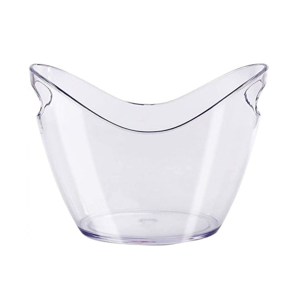 Clear Plastic Ice Bucket 4L Storage Holder for Wine Champagne and Beer Bottles