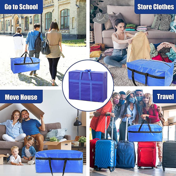 Flyttetaske Bagagetaske Studenterværelses Pakkepose Tote Bag blue