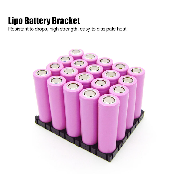 100 st 18650 Lipo batteritröska hållare fast skarvfäste med 6,6 fot Nickelpläterad anslutningsplatta