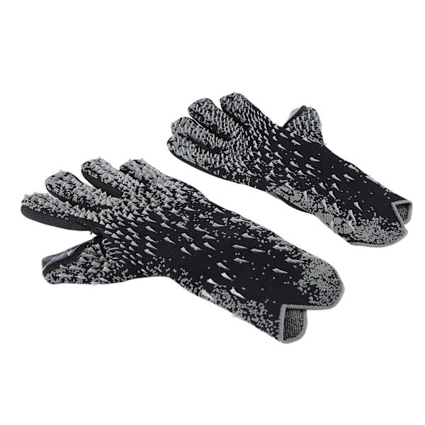 Fodboldmålmandshandsker Åndbare Fodboldhandsker Professionelle Anti-Slip Fodboldhandsker Sorte Nummer 8