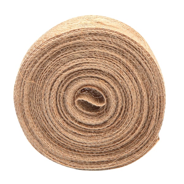 10 meter lång 2,5 cm bredd jute säckväv bandspole för hembröllopsdekoration