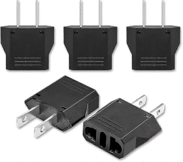 5x rejseadapter, amerikansk/Kina/Japan/Canada/Mexico universaladapter