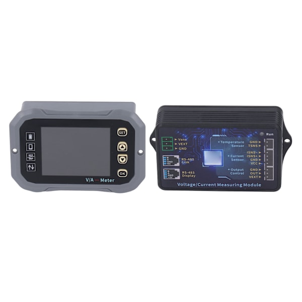 Batterimonitor 400A 2,4 tum Ultra Clear Display med Shunt 0‑120V Spänningsströmmätare